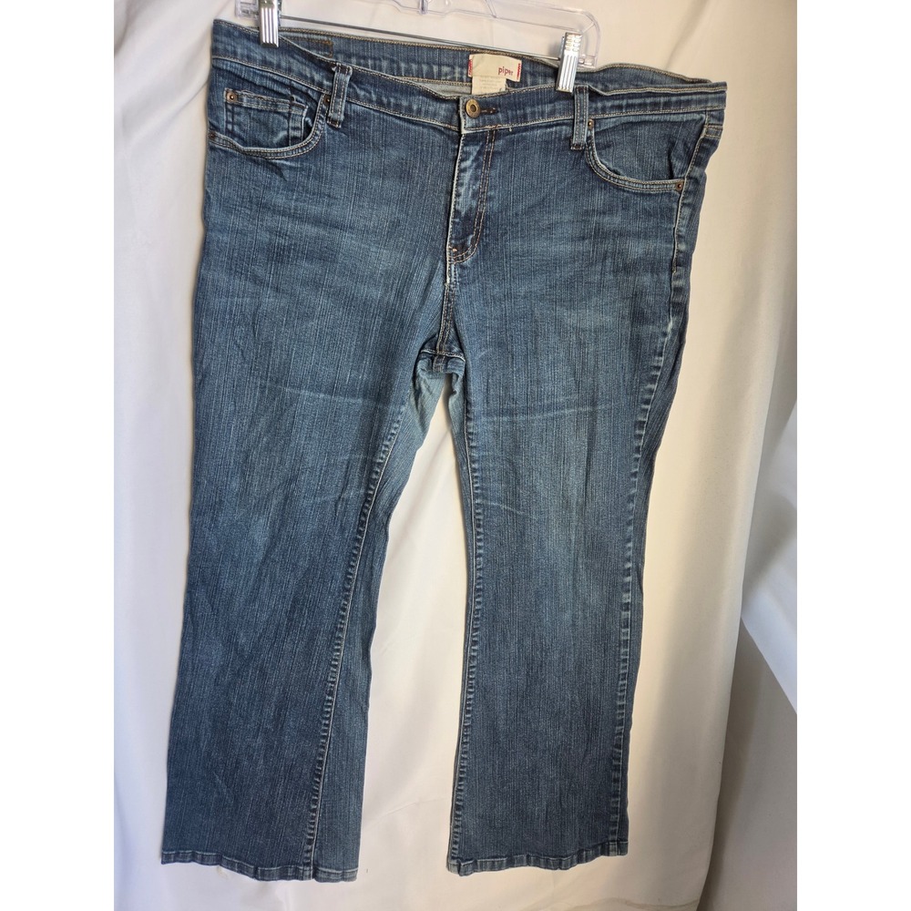 Piper Jeans Women  Blue Medium Wash Stretch Mid Bootcut